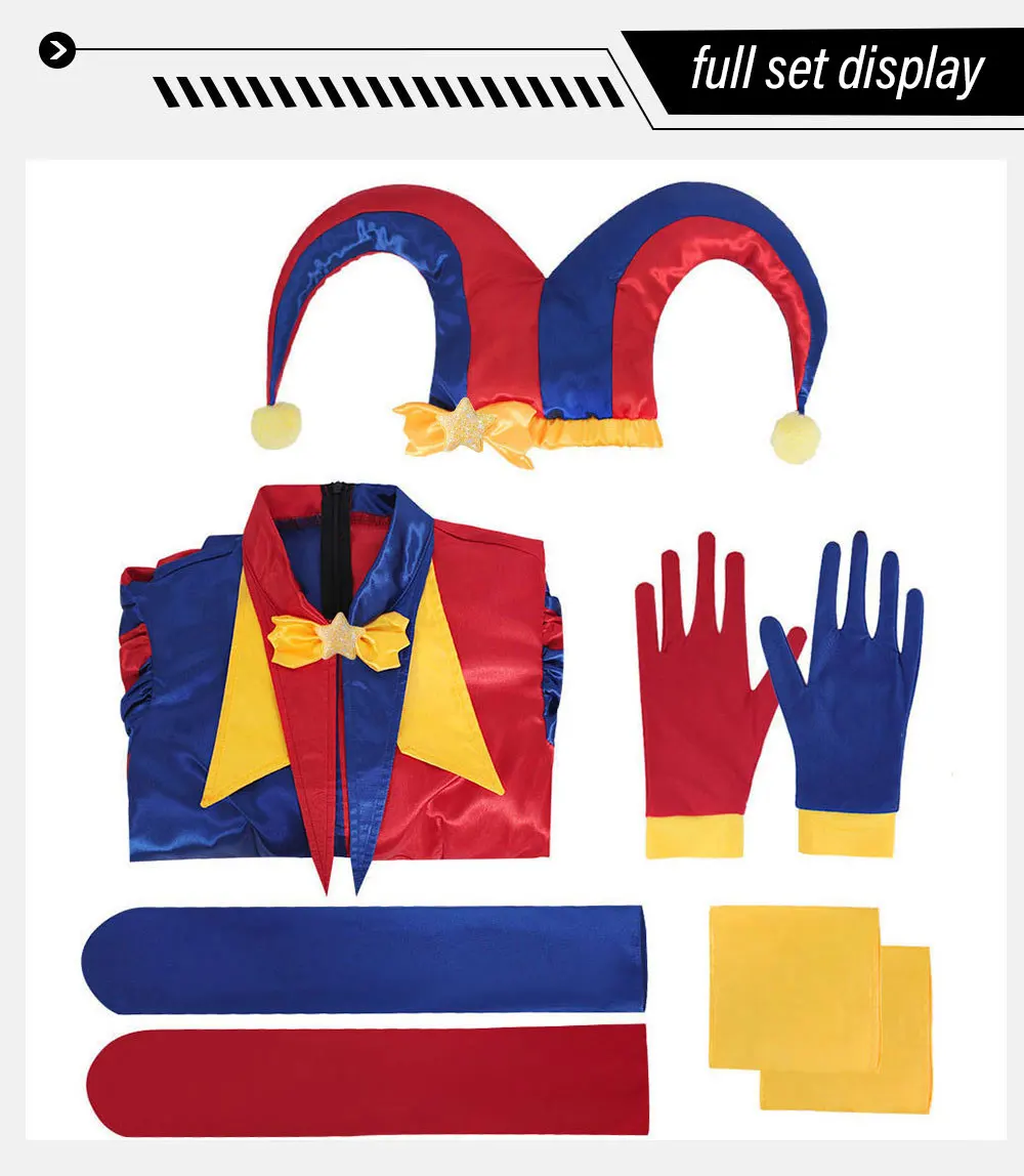 Anime Cosplay Little Girl - Circus red and blue color blocked