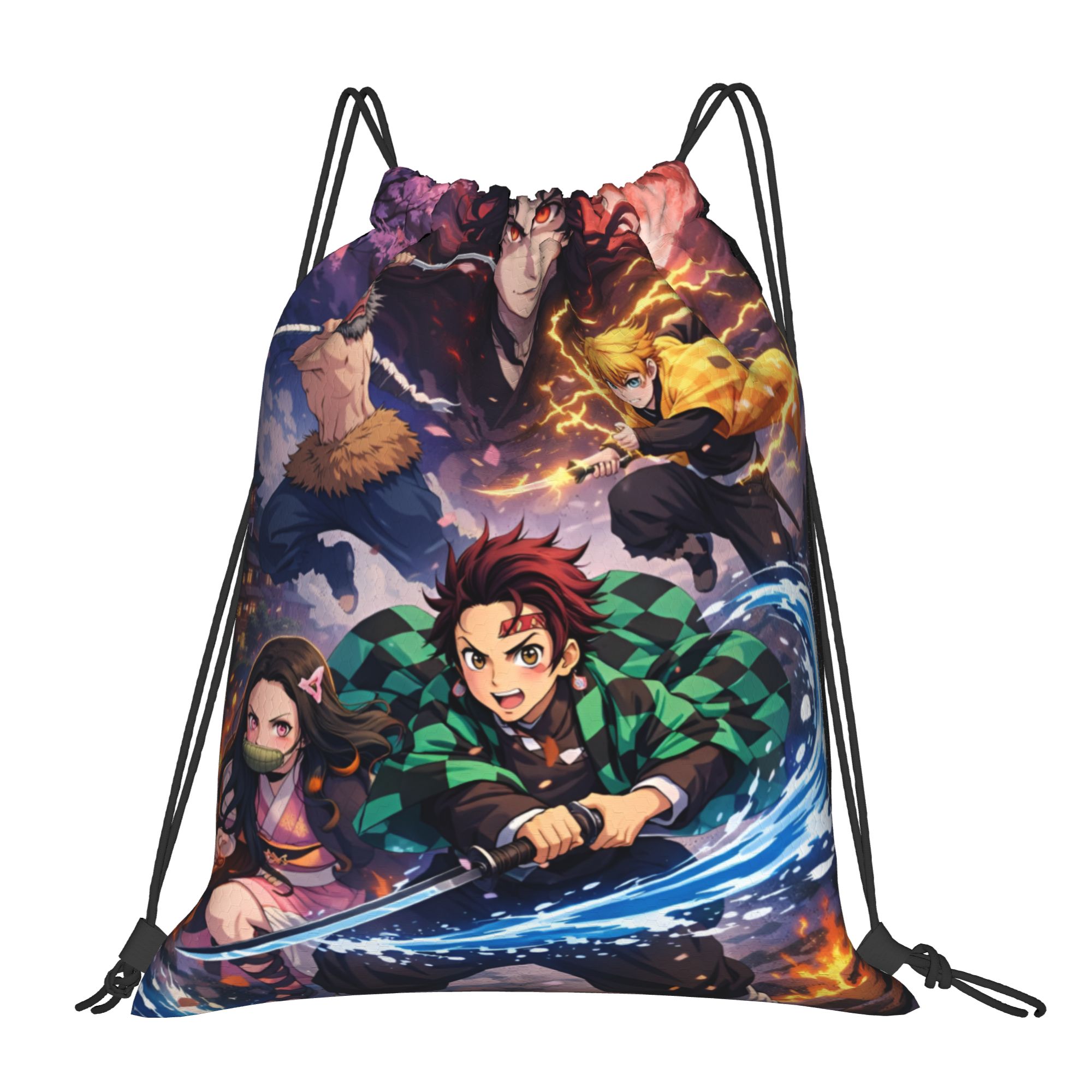 Anime Cosplay Shop - Custom D-Demons Slayers Drawstring Bags Women
