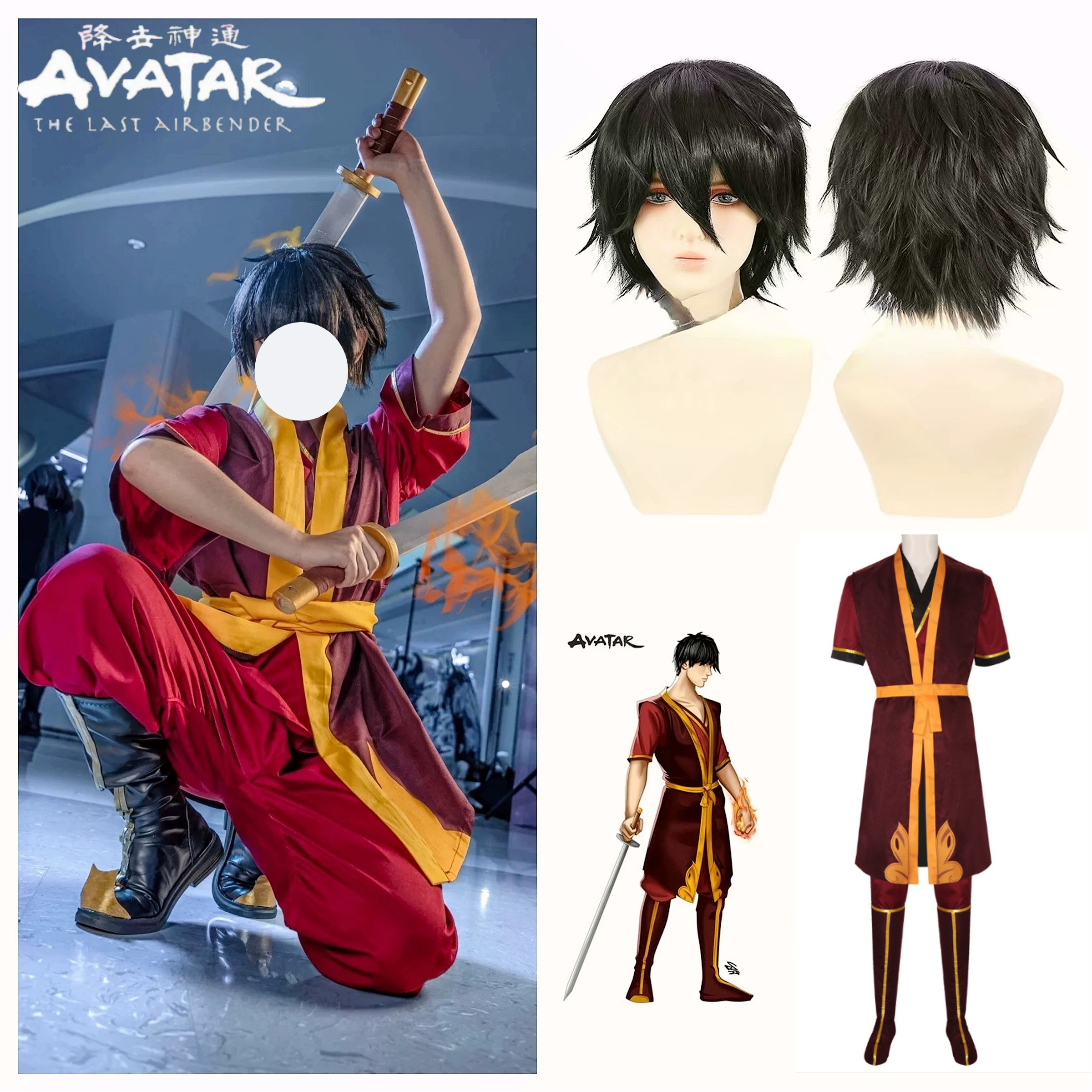 Cosplay Avatar Anime - Zuko Cosplay Costume Avatar The Last