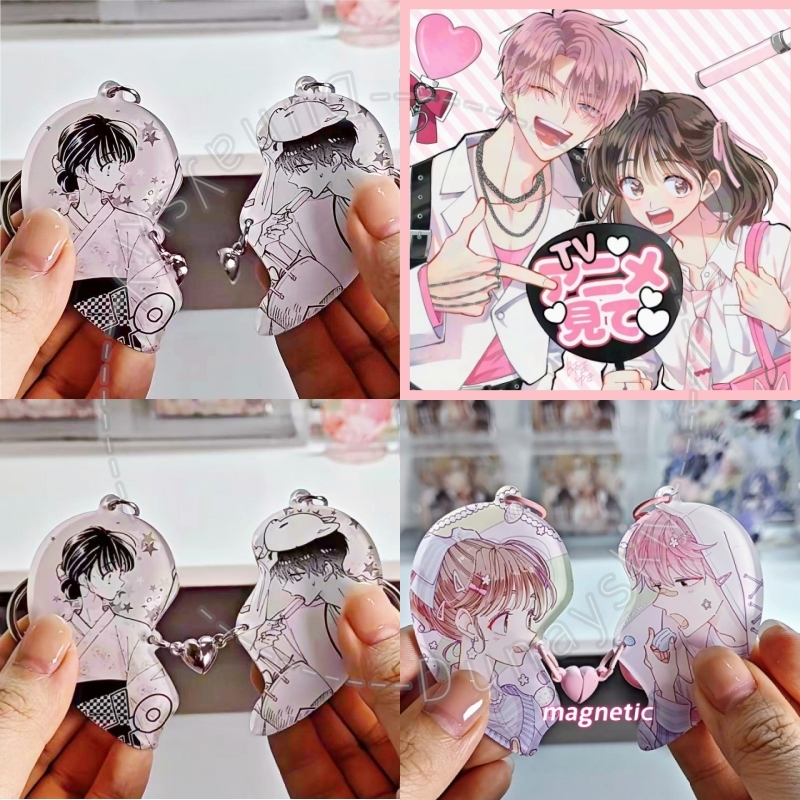 Anime Cosplay For Couples - Tamon's B-Side Fanmade Acrylic Heart Magnet
