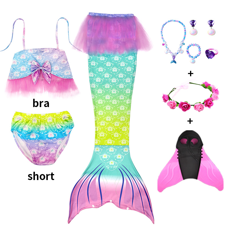 Anime Cosplay Little Girl - New Mermaid Tail for Girls Swimsuit