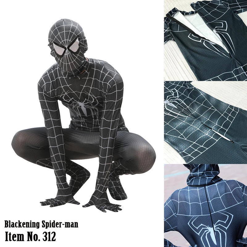 MARVEL Black Spider-man Costum - Anime Cosplay Youtube Shorts recension och pris