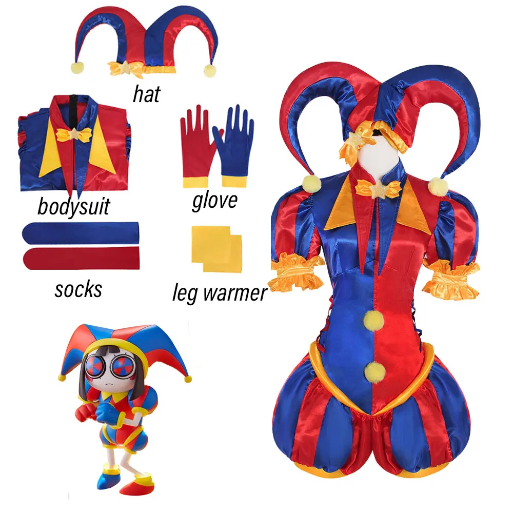 Circus red and blue color bloc - Anime Cosplay Little Girl recension och pris