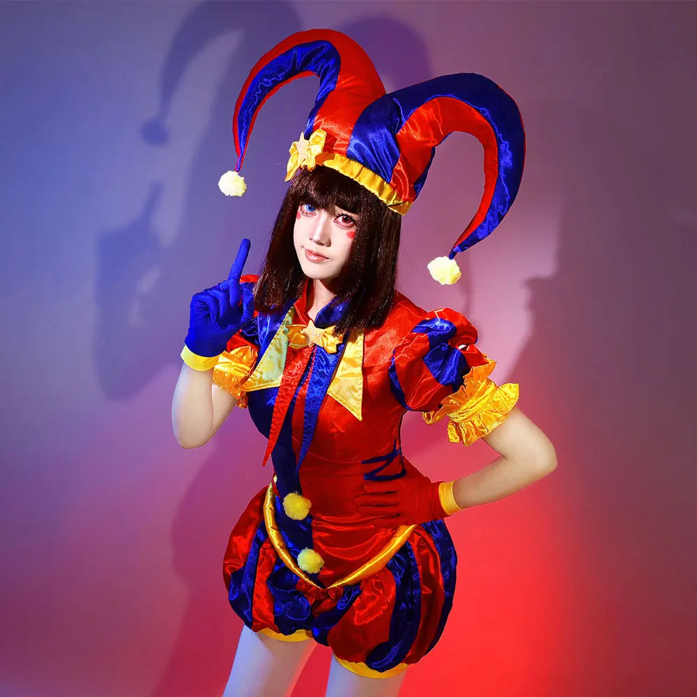 Circus red and blue color bloc - Anime Cosplay Little Girl recension och pris
