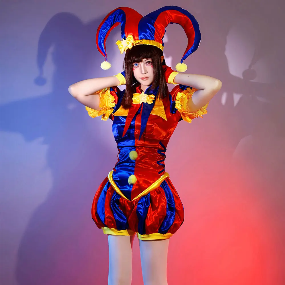 Circus red and blue color bloc - Anime Cosplay Little Girl recension och pris