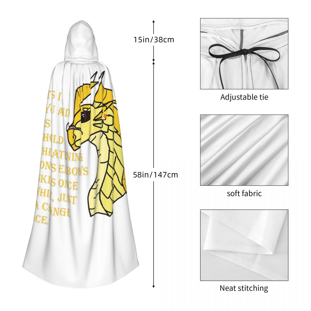Qibli Quote Long Hooded Cloak  - Anime Cosplay Quotes recension och pris