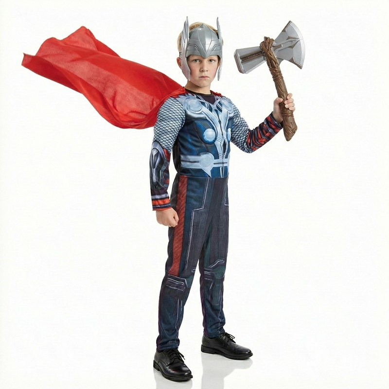 Kids Thor Superhero Cape Costu - Anime Cosplay For Halloween recension och pris