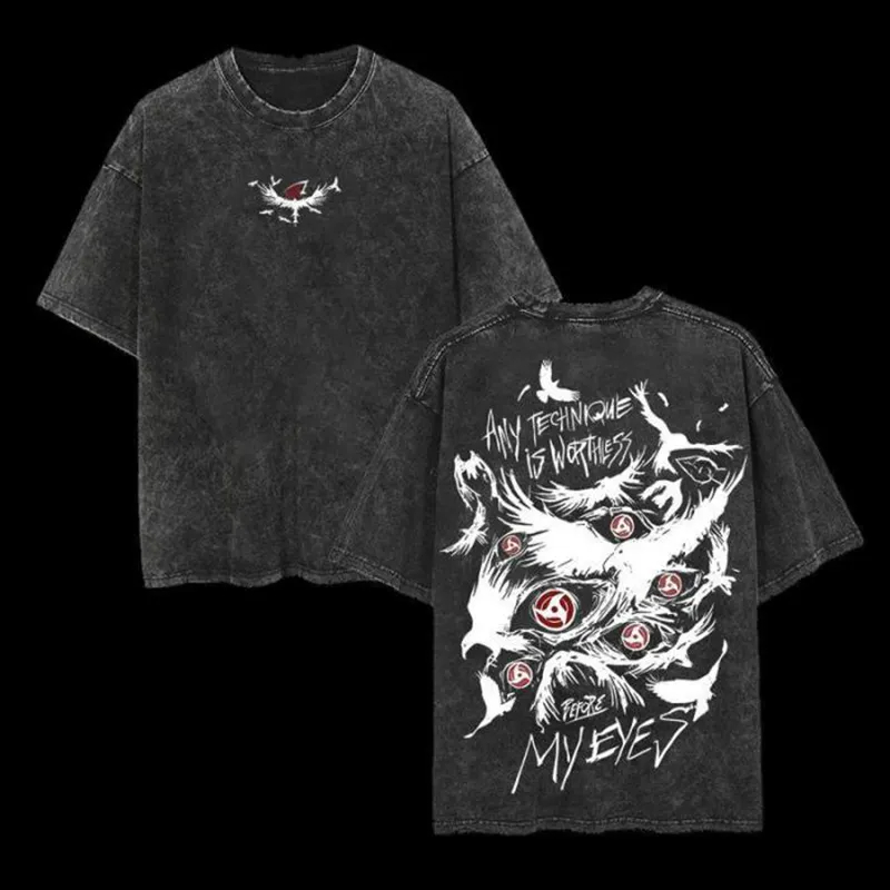 Itachi Crow T Shirt Naruto Men - Anime Cosplay Quotes recension och pris