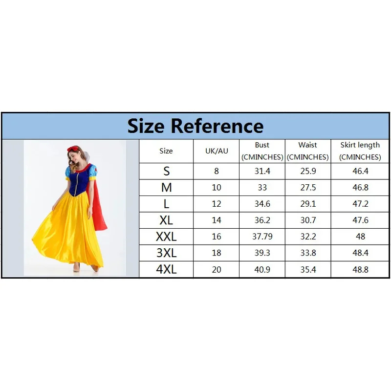 ☆SunlCos Cartoon Snow White Ha - Anime Cosplay Plus Size recension och pris