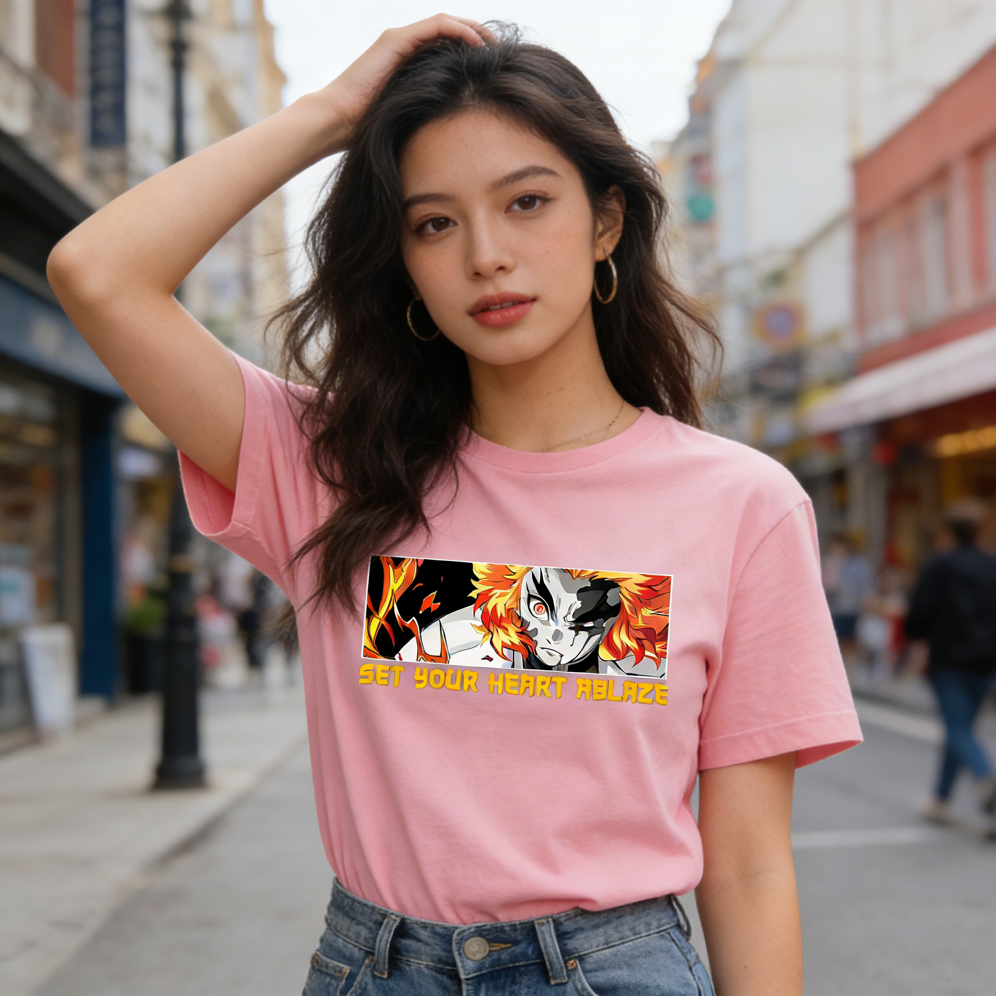 Men's Demon Slayer Rengoku T-S - Anime Cosplay Quotes recension och pris