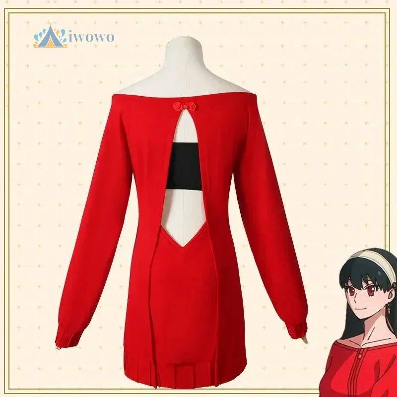 Yor Forger Cosplay Long Red Kn - Anime Cosplay Yor Forger recension och pris