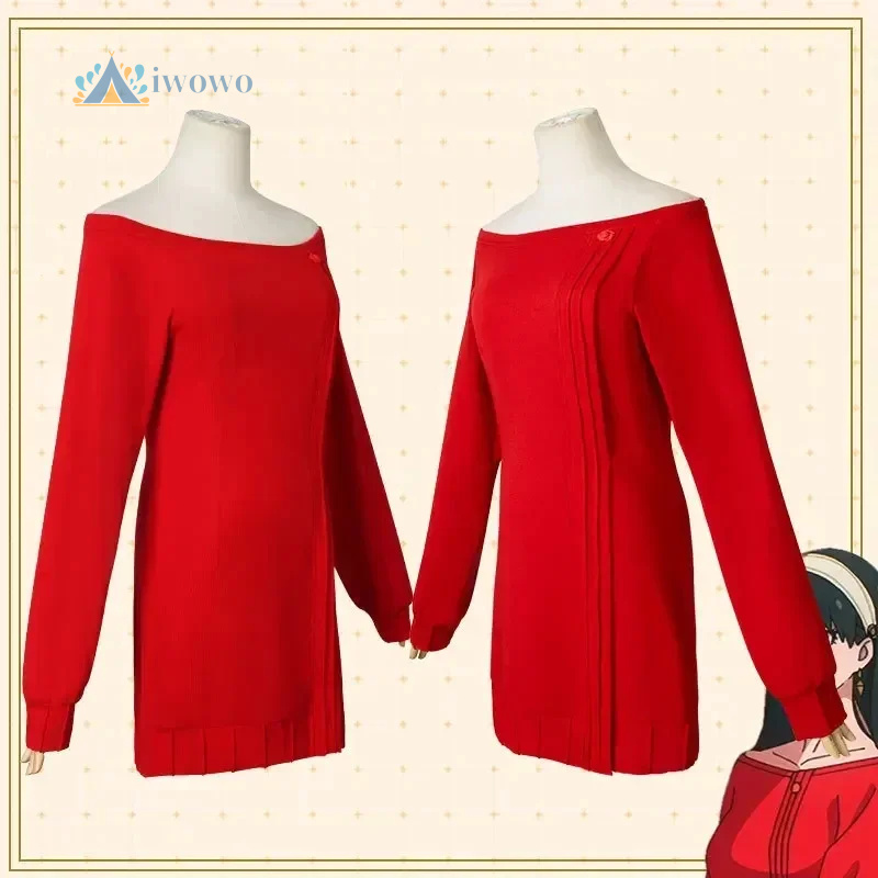 Yor Forger Cosplay Long Red Kn - Anime Cosplay Yor Forger recension och pris