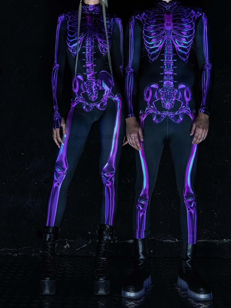 Human Skeleton Skull Zentai Su - Anime Cosplay For Couples recension och pris