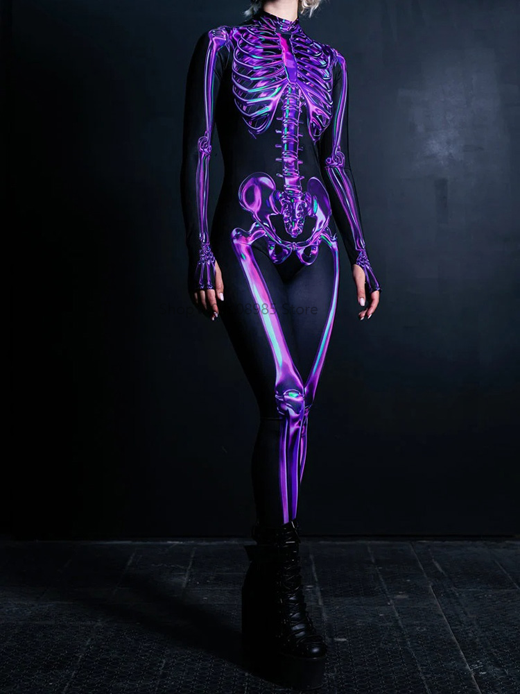 Human Skeleton Skull Zentai Su - Anime Cosplay For Couples recension och pris